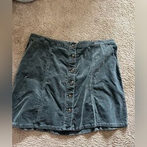 Maurices Gray Corduroy Skirt Plus Size 18W